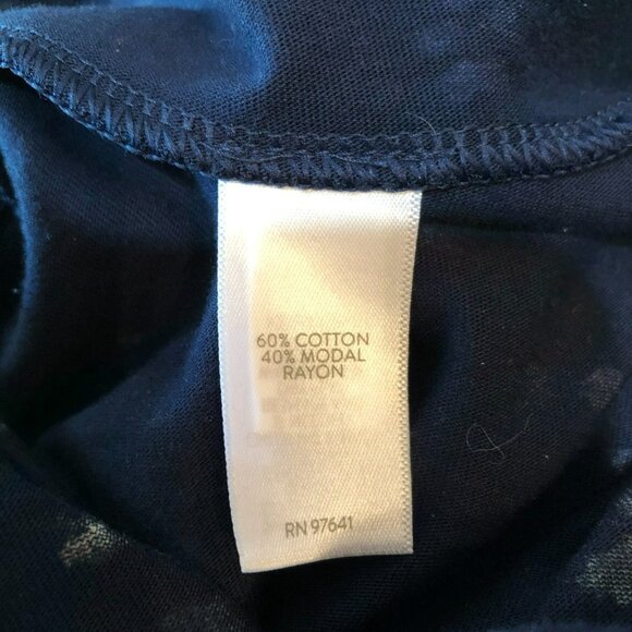 Pure J Jill Womens Large Blue Short Sleeve V Neck Modal Blend Maxi Dress Size L - Picture 9 of 10